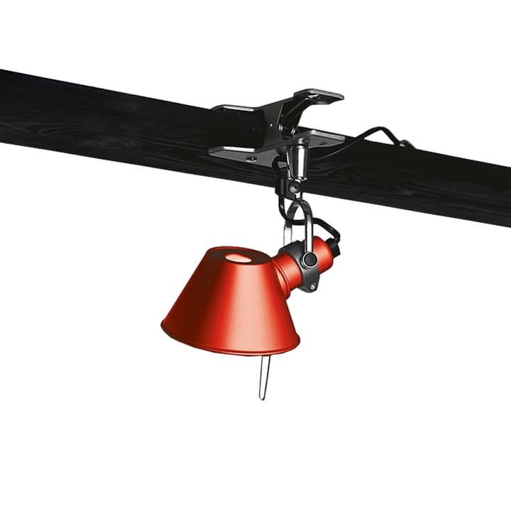 Lampa ścienna Tolomeo Micro Pinza z klamrą mocującą - czerwony - Artemide