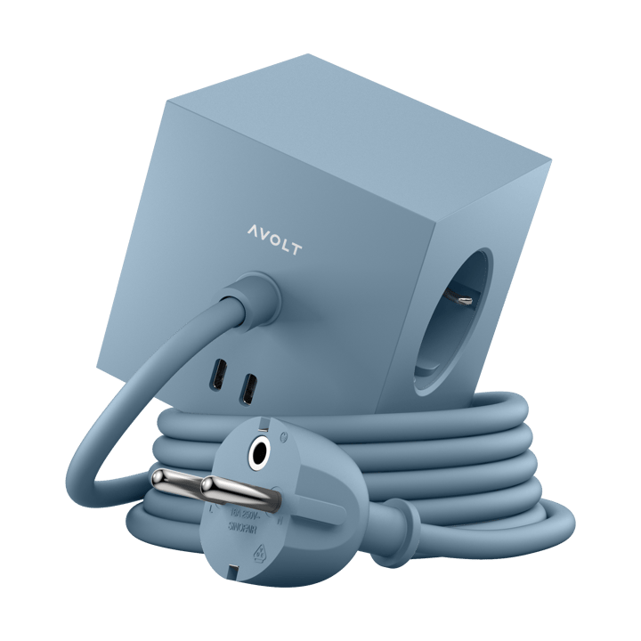 Square 1 gniazdo USB-C 30W 1,8 m - Shark blue - Avolt