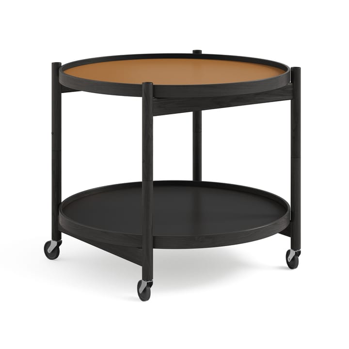 Bølling Tray Table model 60 stół obrotowy - clay, czarny lakierowany stojak dębowy - Brdr. Krüger