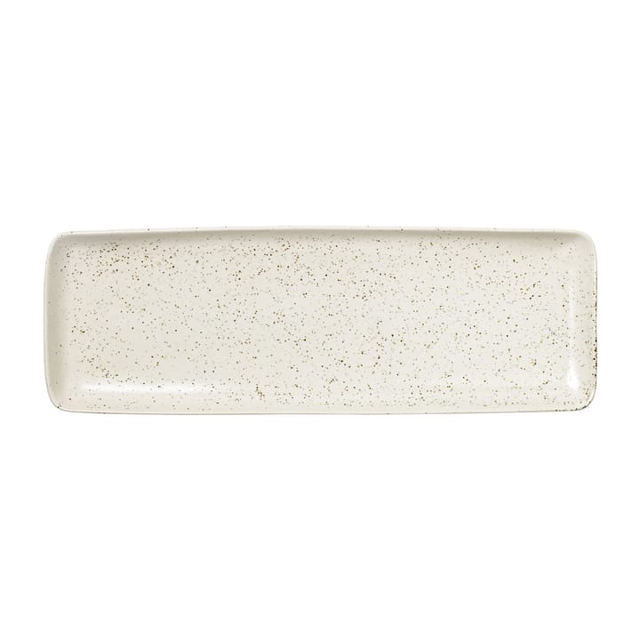 Nordic Vanilla talerz prostokątny 12,5x35 cm - Cream with grains - Broste Copenhagen