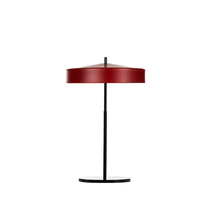 Cymbal lampa stołowa - czerwony matowy, czarny kabel - Bsweden