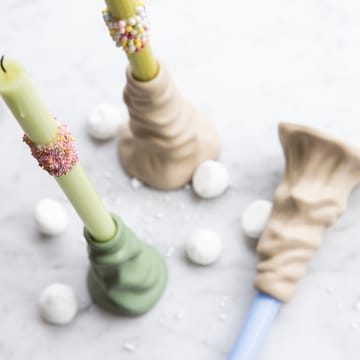 Świecznik Soft ice cream 7,5 cm - Zielony - Byon