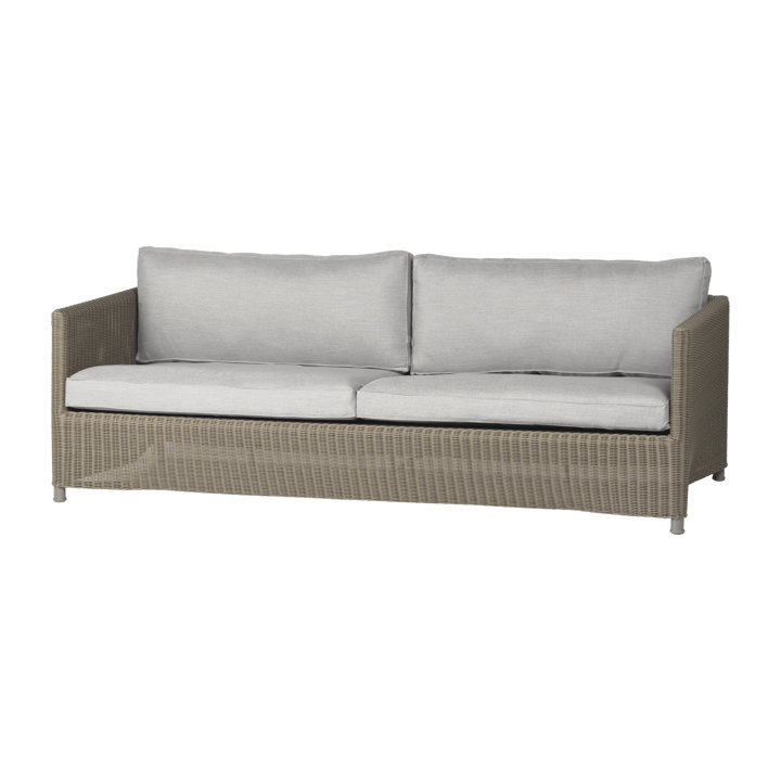 Diamond sofa 3-osobowa - Natural, caneline natté light grey - Cane-line