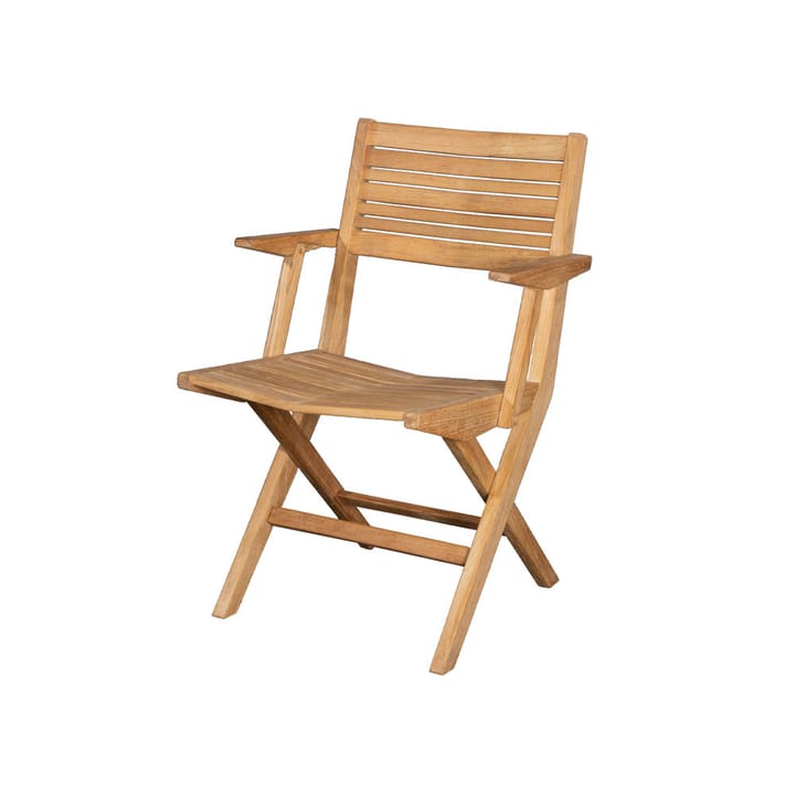 Składane krzesło Flip - drewno tekowe, z podłokietnikami - Cane-line