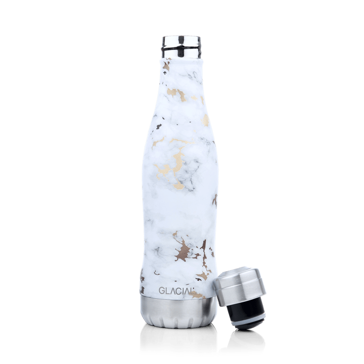 Glacial butelka na wodę 400 ml - White golden marble - Glacial
