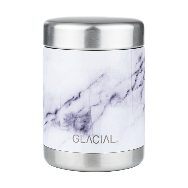 Glacial matowy termos 350 ml - White marble - Glacial