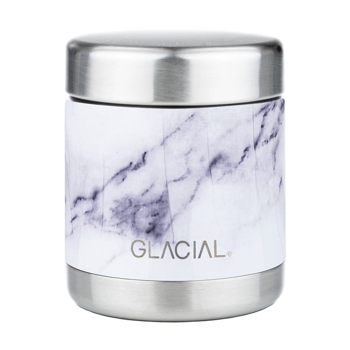 Glacial matowy termos 450 ml - White marble - Glacial