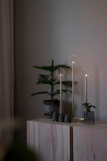 Natale 3 świecznik adwentowy - mosiądz - Globen Lighting