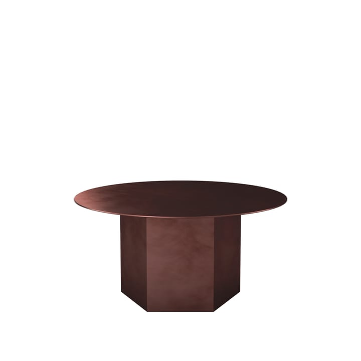 Epic Steel stolik kawowy - earthy red, ø80 cm - GUBI