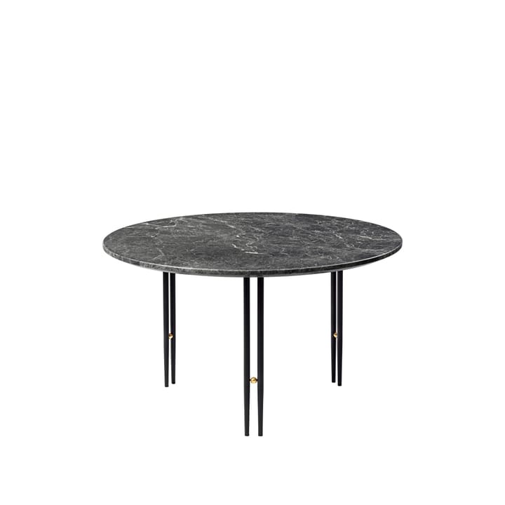 IOI stolik kawowy - grey emperador marble, ø70, czarny stojak - GUBI