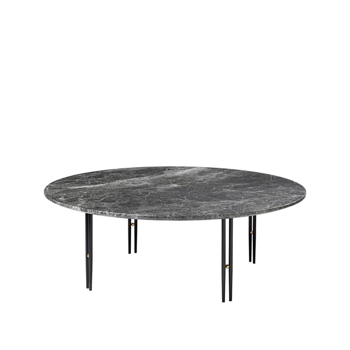 IOI stolik kawowy - Grey emperador marble-czarny stojak Ø100 - GUBI