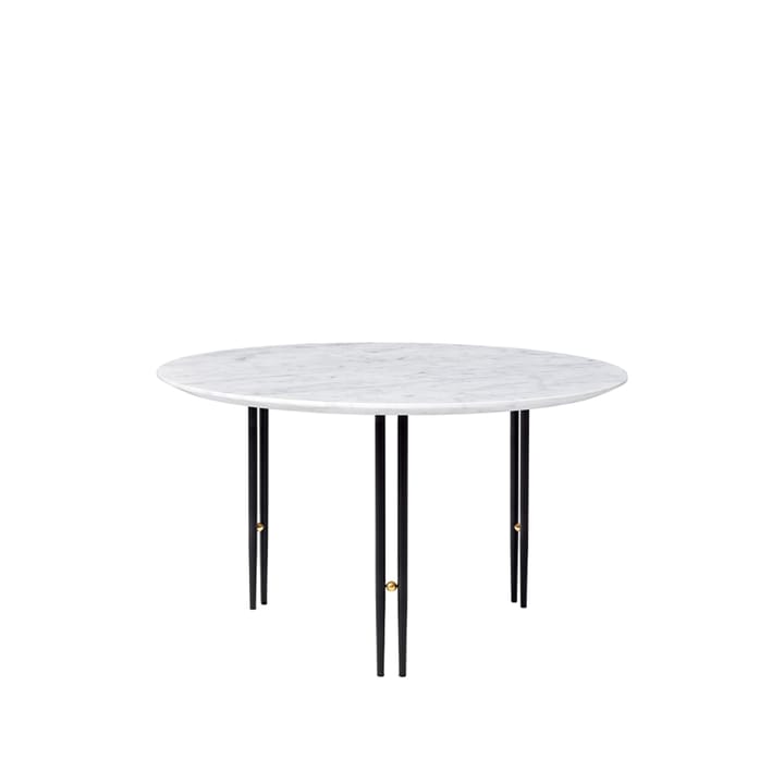 IOI stolik kawowy - white carrara marble, ø70, czarny stojak - GUBI