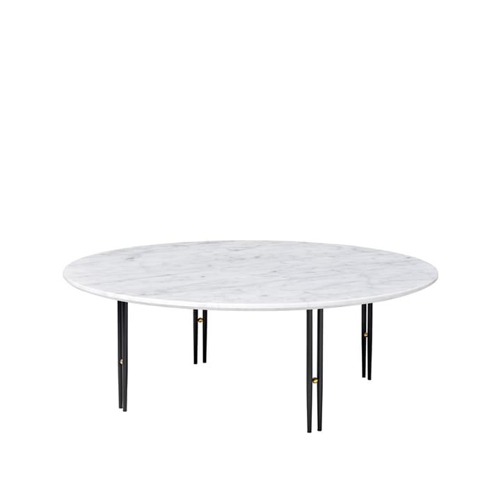 IOI stolik kawowy - White carrara marble-czarny stojak Ø100 - GUBI