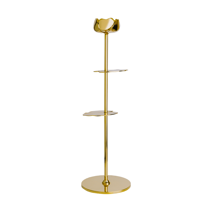 Ninfea Alta świecznik 30 cm - Mosiądz - Hilke Collection