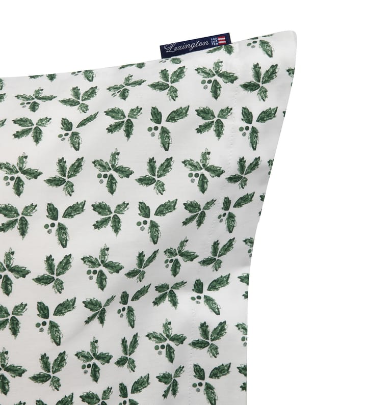 Poszewka na poduszkę Holly Printed Cotton Sateen 50x60 cm - Biały-zielony - Lexington