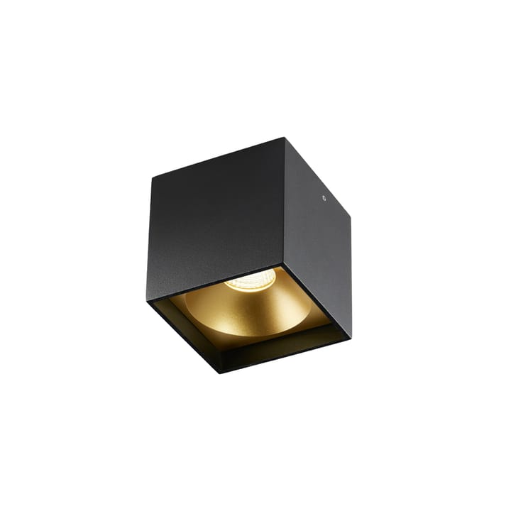 Solo Square reflektor - black/gold, 3000 kelvin - Light-Point