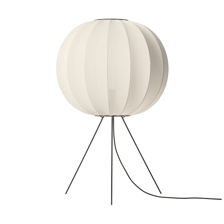 Lampa podłogowa Knit-Wit 60 Round Medium - Pearl white - Made By Hand