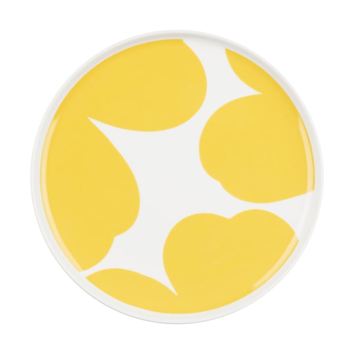 Iso Unikko talerz Ø20 cm - White-spring yellow - Marimekko