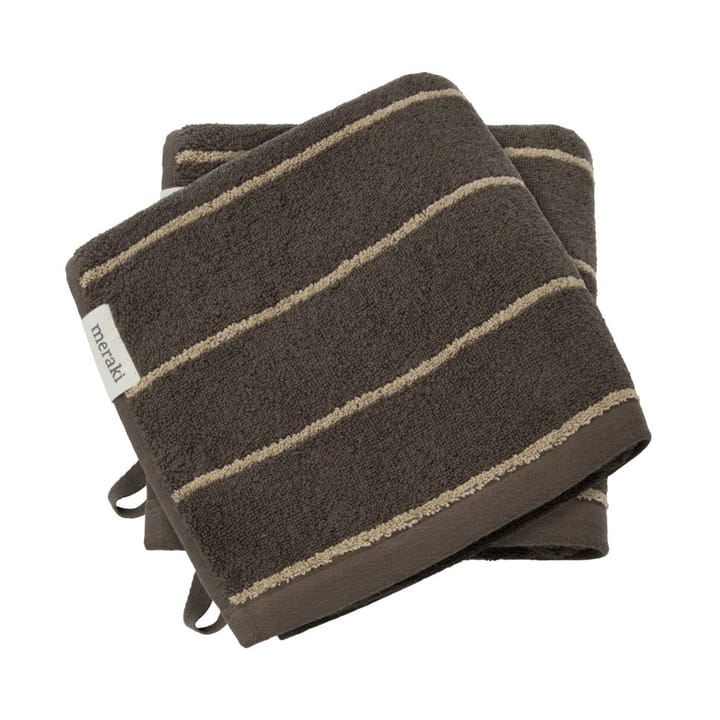 Ręcznik do rąk Stripe 50x100 cm 2-pak - Army - Meraki