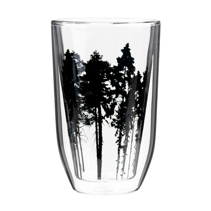 Nordic The Forest szklanka do gorących napojów 30 cl - Przezroczysty-czarny - Muurla