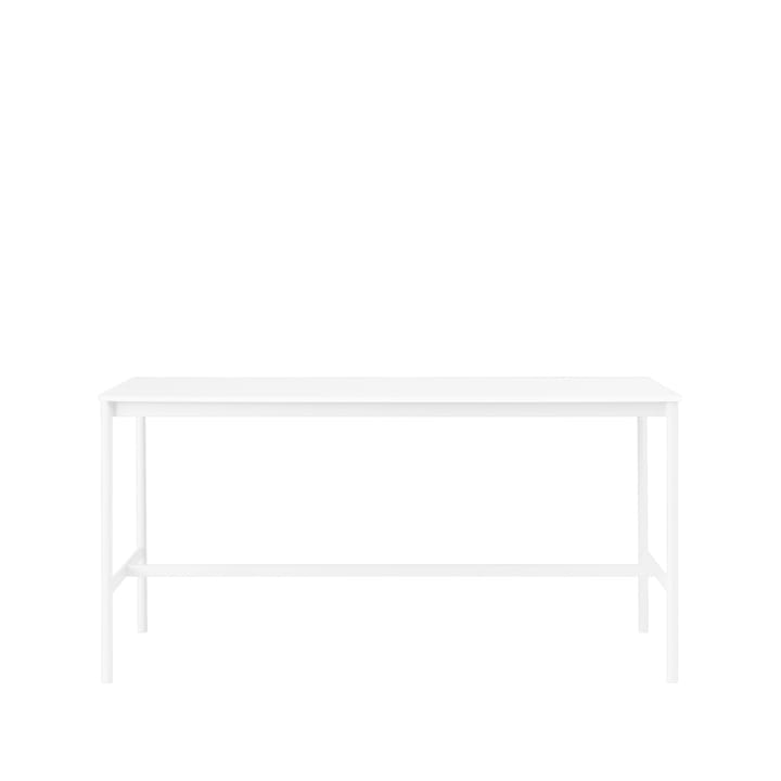 Base High stół barowy - biały laminat-biały stojak-abscant-b85 l190 h95 - Muuto