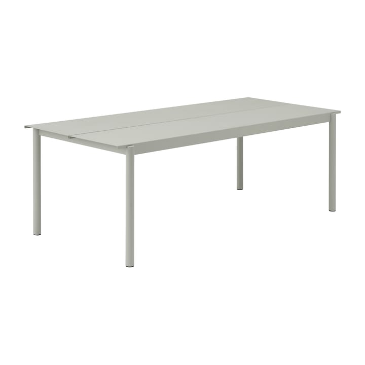 Stół Linear steel table 220x90 cm - Grey (RAL 7044) - Muuto