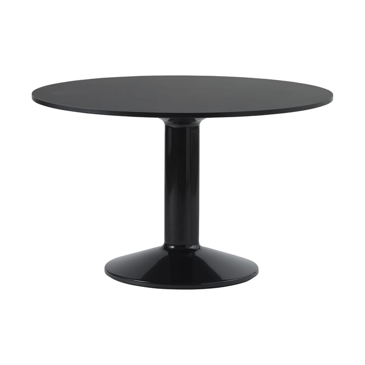 Stół na jednej nodze Midst Ø120 cm - Black Linoleum-Black - Muuto