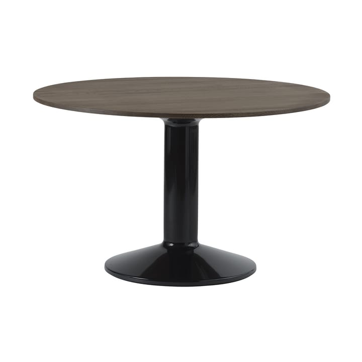 Stół na jednej nodze Midst Ø120 cm - Dark Oiled Oak-Black - Muuto
