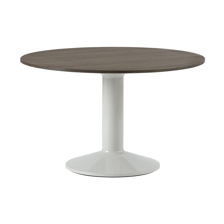 Stół na jednej nodze Midst Ø120 cm - Dark Oiled Oak-Grey - Muuto