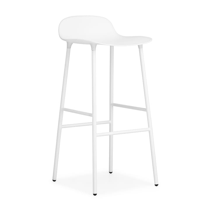 Form krzesło barowe metalowe nogi 75 cm - biały - Normann Copenhagen