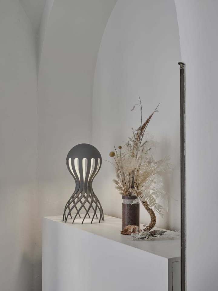 Lampa stołowa Cirrata o wysokości 44,4 cm. - szary - Oblure