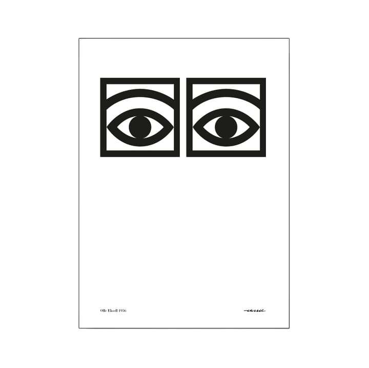 Plakat Ögon - 1 para oczu  - 21x29,7 cm (A4) - Olle Eksell