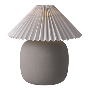 Lampa stołowa Boulder 29 cm grey-pleated white - Podstawa lampy - Scandi Living