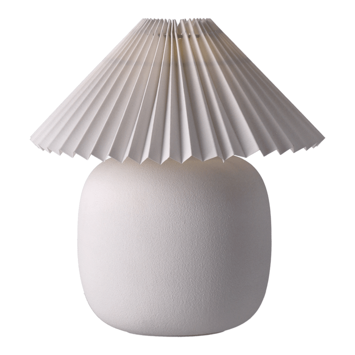 Lampa stołowa Boulder 29 cm white-pleated white - undefined - Scandi Living