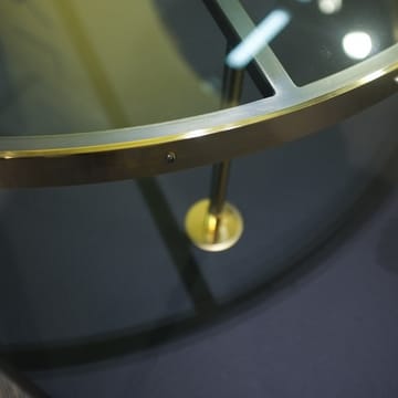 Stolik kawowy 14 - szkło, podstawa ze stali lakierowanej, płyta mosiężna - Scherlin