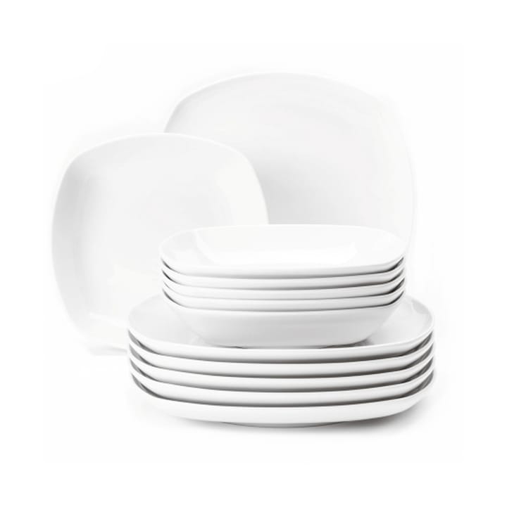 Lido zestaw obiadowy kwadratowy 12 części - Biały - Seltmann Weiden