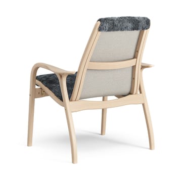 Fotel z laminatu buk lakierowany/skóra owcza - Charcoal (ciemnoszary) - Swedese