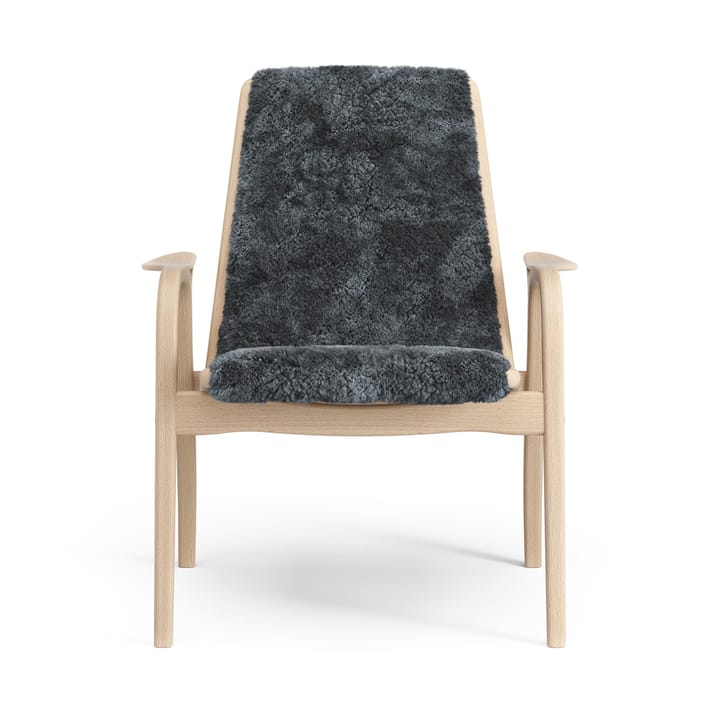 Fotel z laminatu buk lakierowany/skóra owcza - Charcoal (ciemnoszary) - Swedese
