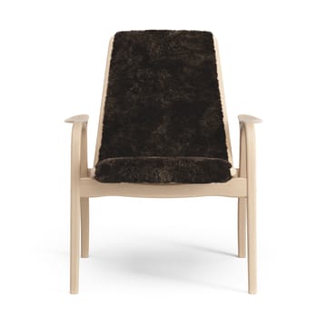 Fotel z laminatu buk lakierowany/skóra owcza - Espresso (brąz) - Swedese