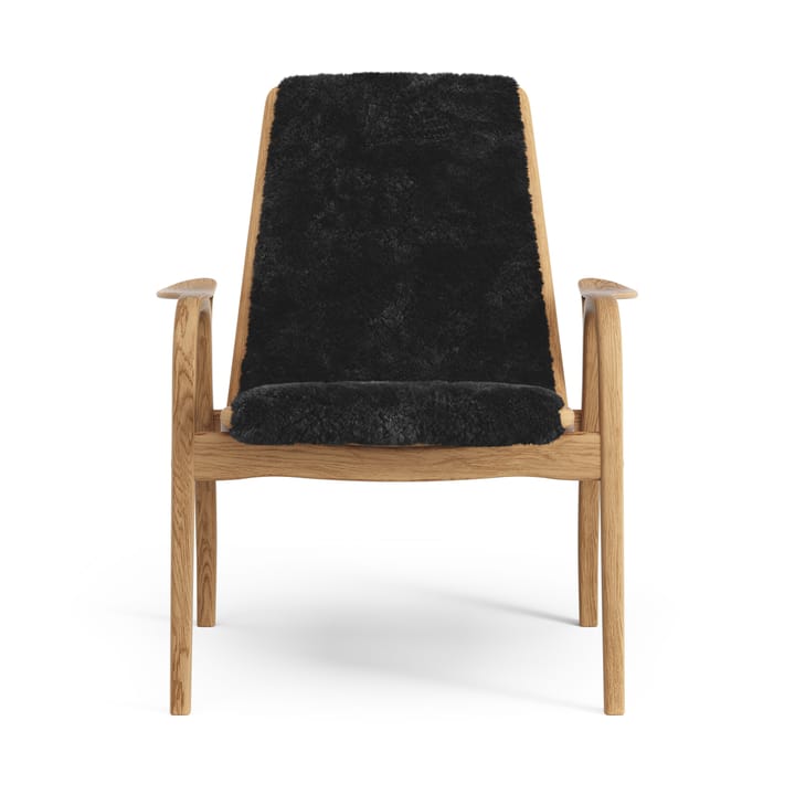 Fotel z laminatu dąb olejowany/skóra owcza - Black (czarny) - Swedese