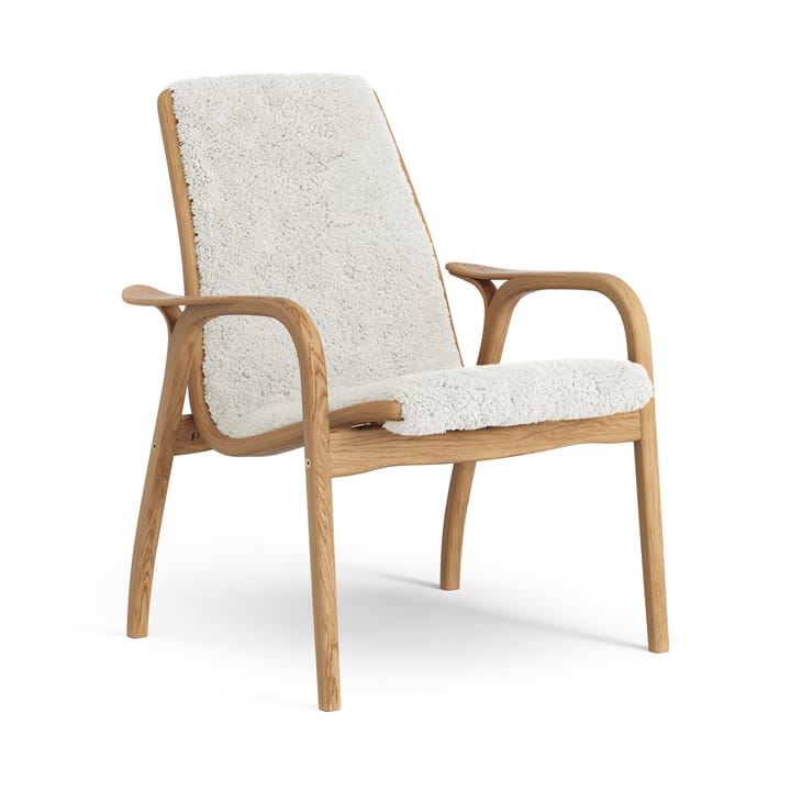 Fotel z laminatu dąb olejowany/skóra owcza - Offwhite (bia�ły) - Swedese