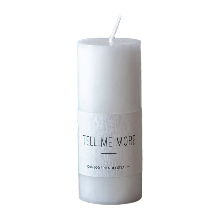 Tell Me More świeca stearynowa S 10 cm - Biały - Tell Me More