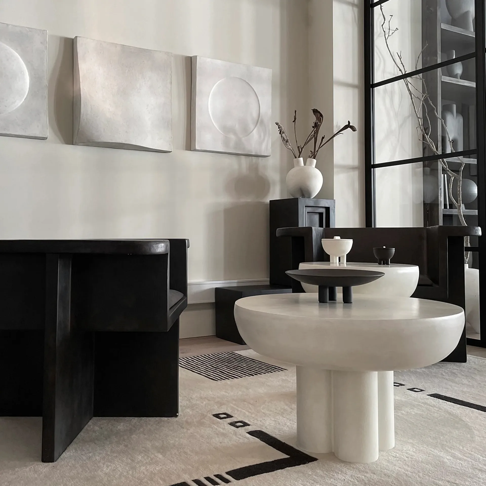 Crown wysoki stolik boczny Ø45 cm, Bone white 101 Copenhagen