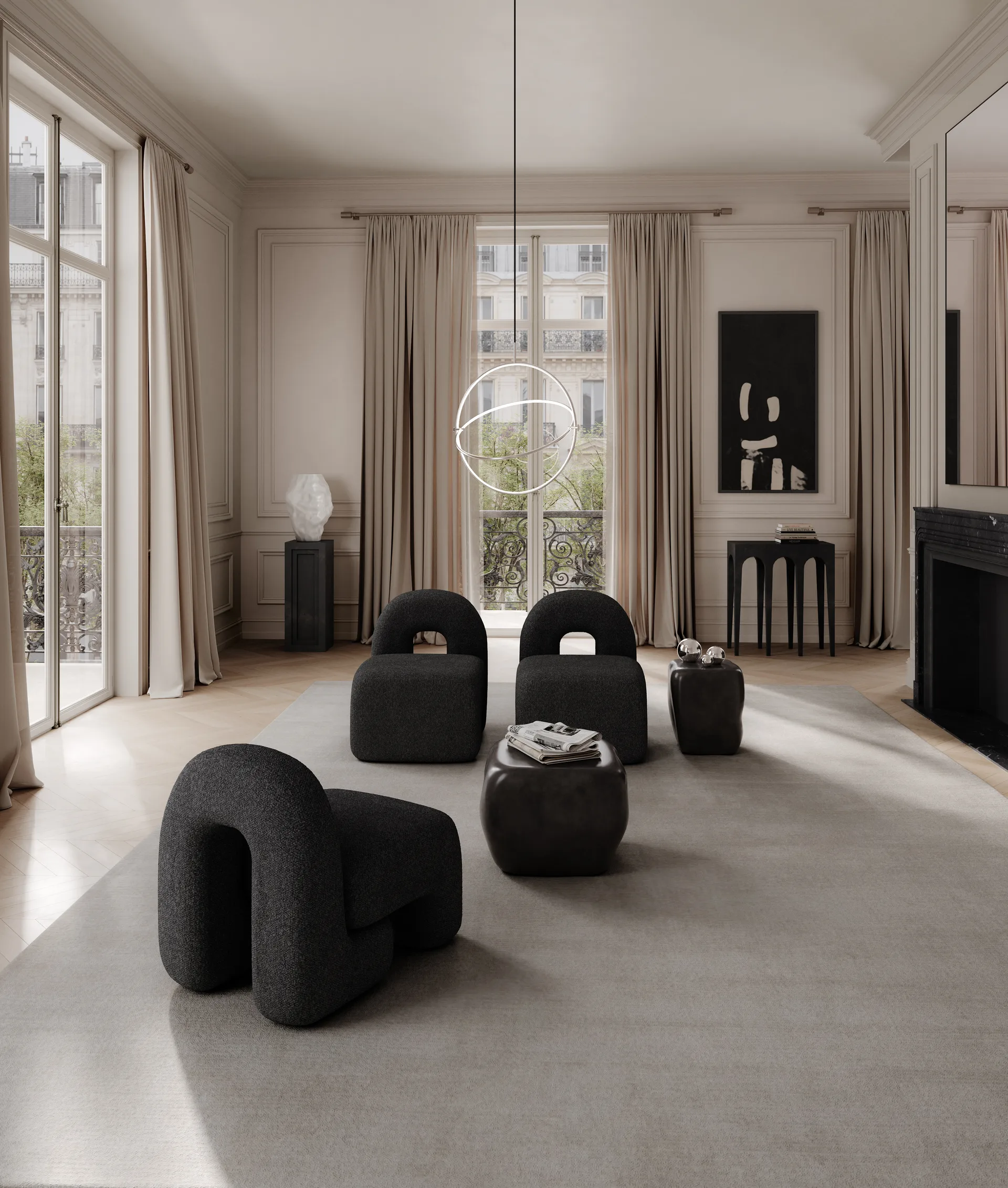 Fotel lounge Daiku, Głęboki taupe 101 Copenhagen