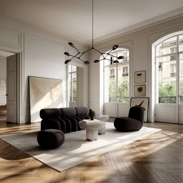 Fotel Toe Chair Flat 92x75 cm - Ciemnobrązowy - 101 Copenhagen