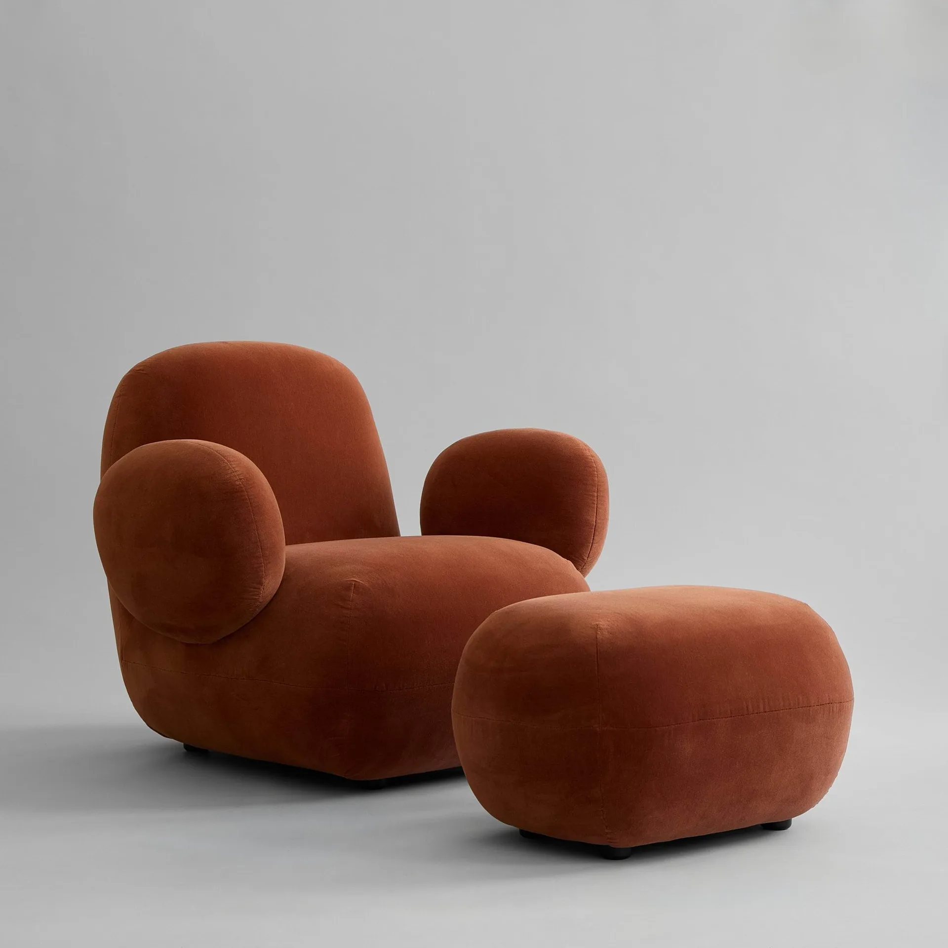 Fotel Toe Chair Flat 92x75 cm, Rust 101 Copenhagen