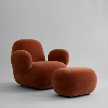Fotel Toe Chair Flat 92x75 cm - Rust - 101 Copenhagen