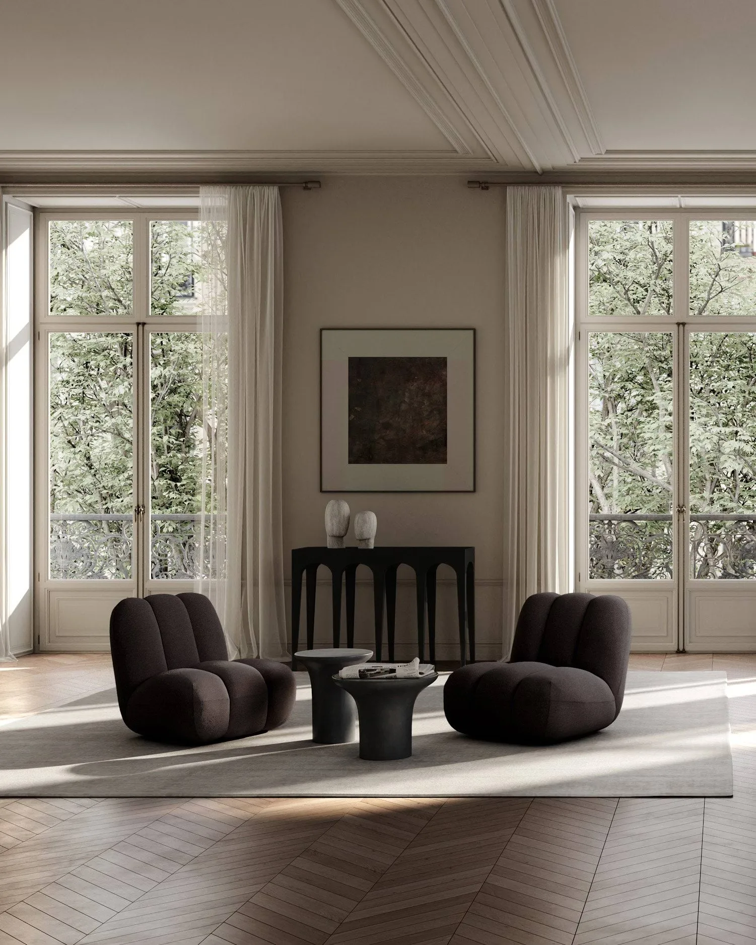 Fotel Toe lounge, Dark brown 101 Copenhagen