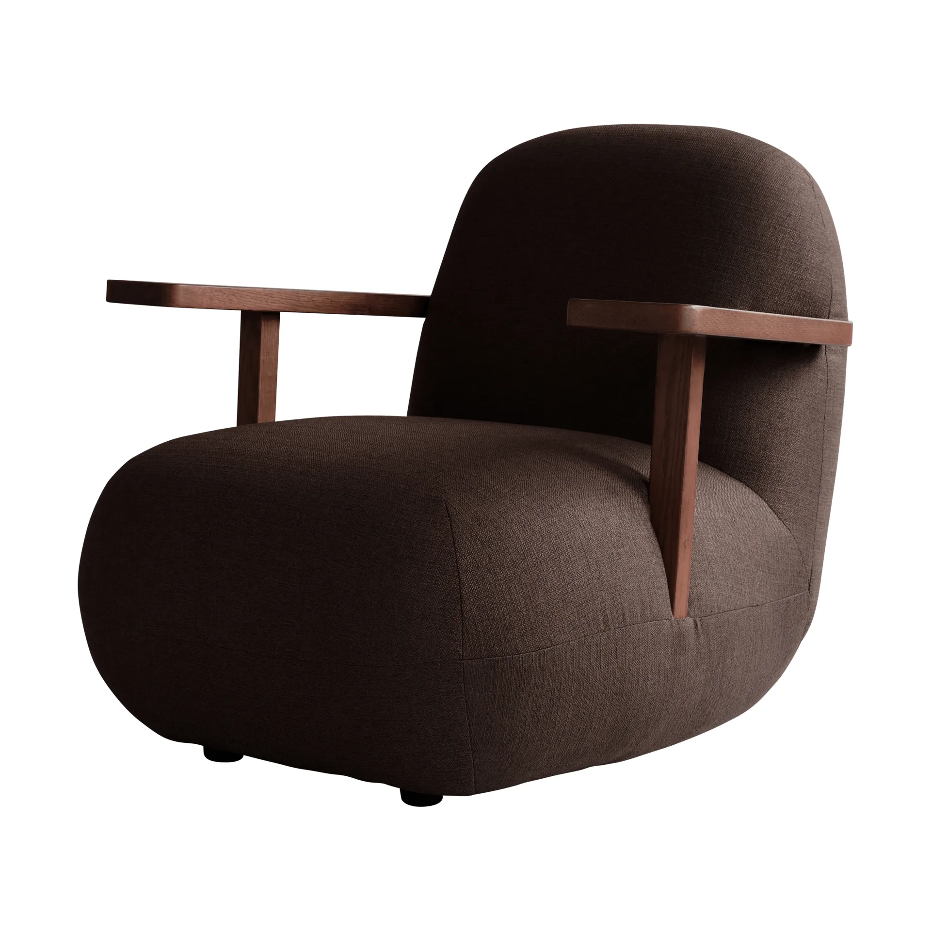 Fotel z podłokietnikami Toe chair, Classic brown oak-dark brown 101 Copenhagen