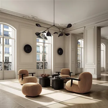 Fotel z podłokietnikami Toe chair - Coffee black oak-desert - 101 Copenhagen